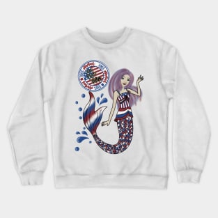 100% mermaid in the USA Crewneck Sweatshirt